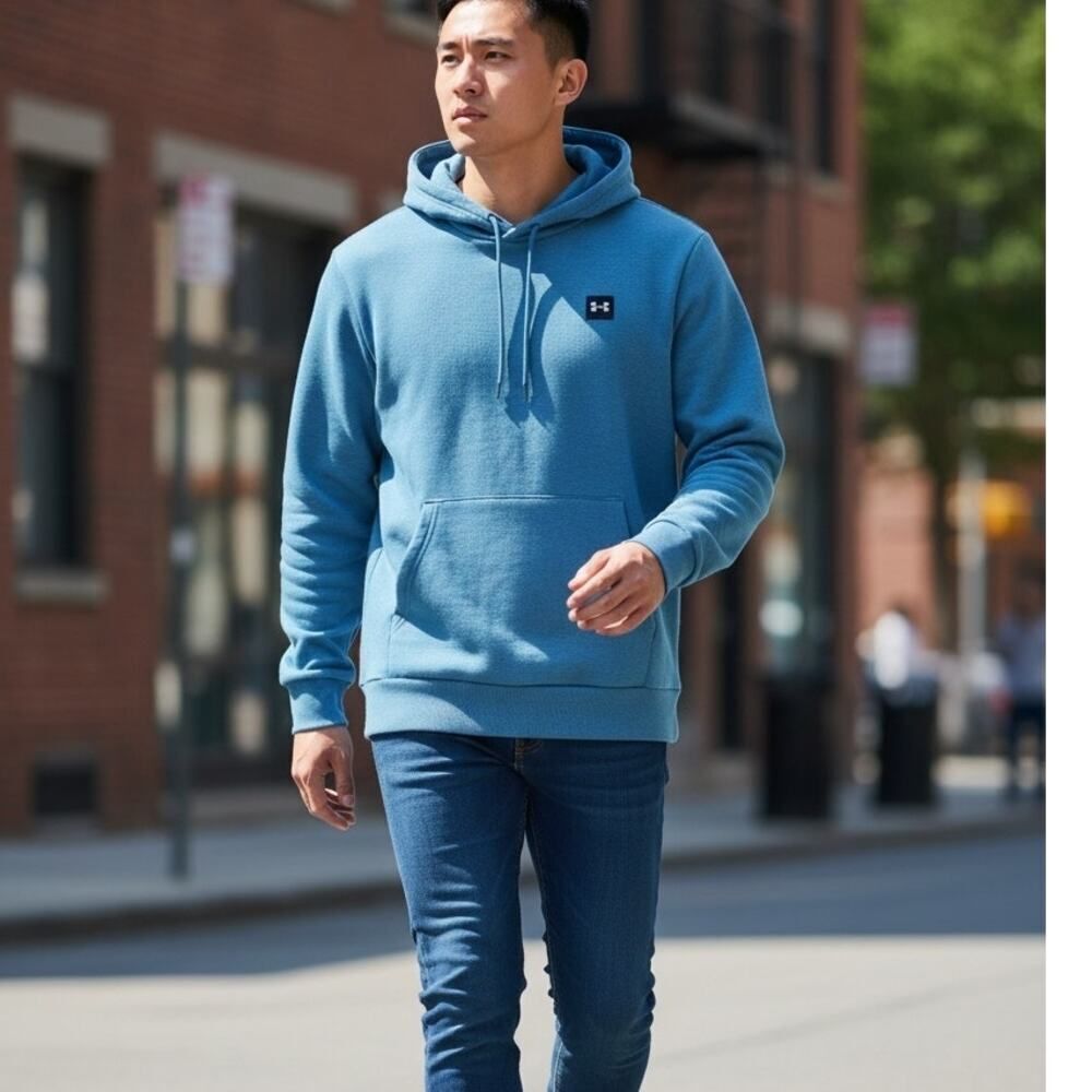 Under Armour Men's Sky Blue Long Sleeve Hoodie - Size: Large